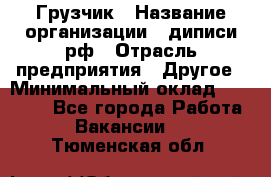 Грузчик › Название организации ­ диписи.рф › Отрасль предприятия ­ Другое › Минимальный оклад ­ 13 500 - Все города Работа » Вакансии   . Тюменская обл.